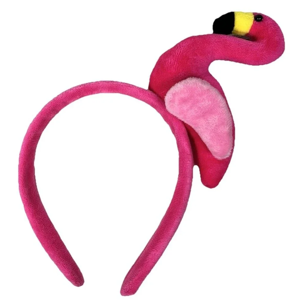 Flamingo Headpiece Hair Hoop Headband Hairband Princess Pink Novelty Costume EUC
